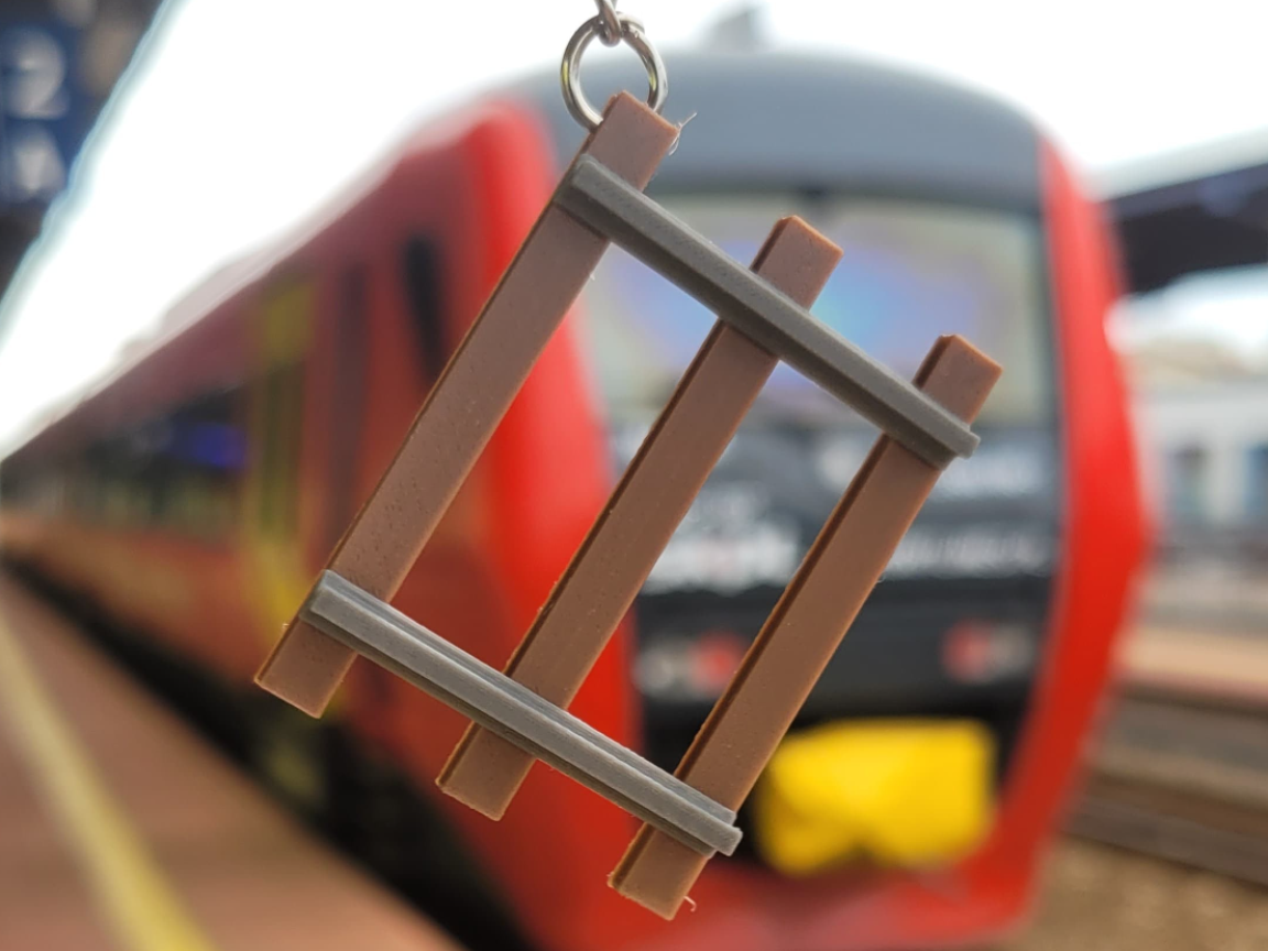 Section of Railway Track Keychain 3D model