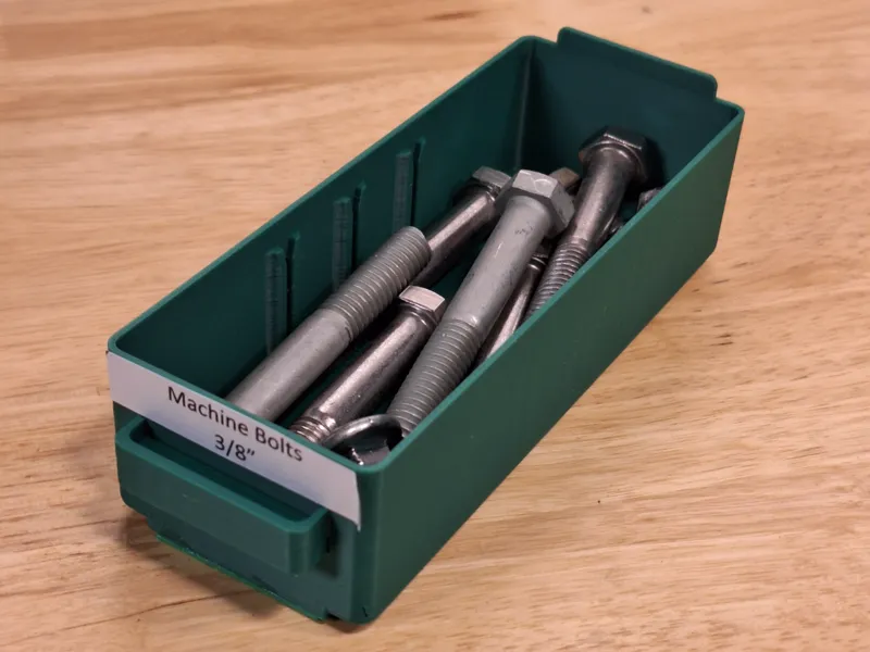 Replacement drawer for metal screw storage rack