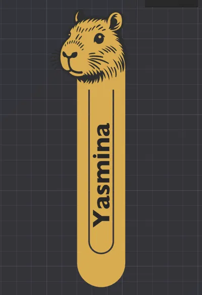 Customized Capybara Bookmark