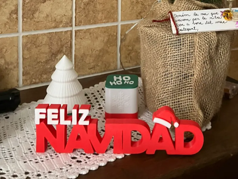 Letrero Feliz Navidad NO AMS