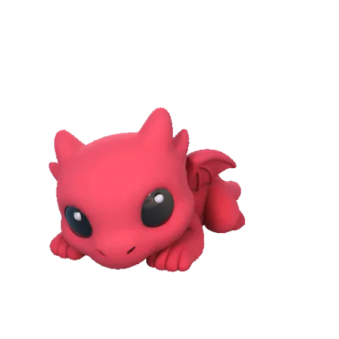 Little Sleep Dragon - keychain view 3
