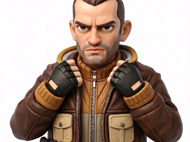 Gta IV Statue Bust Niko Bellic Large Scale