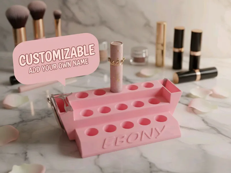 CUSTOM lip gloss stand with side slots