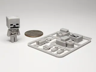 Minecraft-inspire Skeleton Minifigure Kit/Keychain