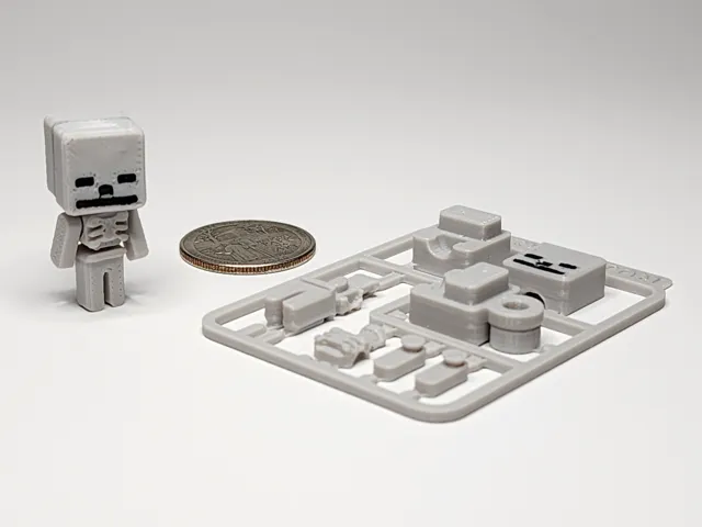 Minecraft-inspire Skeleton Minifigure Kit/Keychain