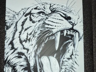Apex Roar: High-Contrast Tiger Portrait