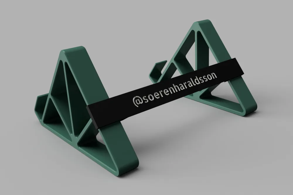 Description Stand Laptop mount / stand to work upright by soerenharaldsson - MakerWorld