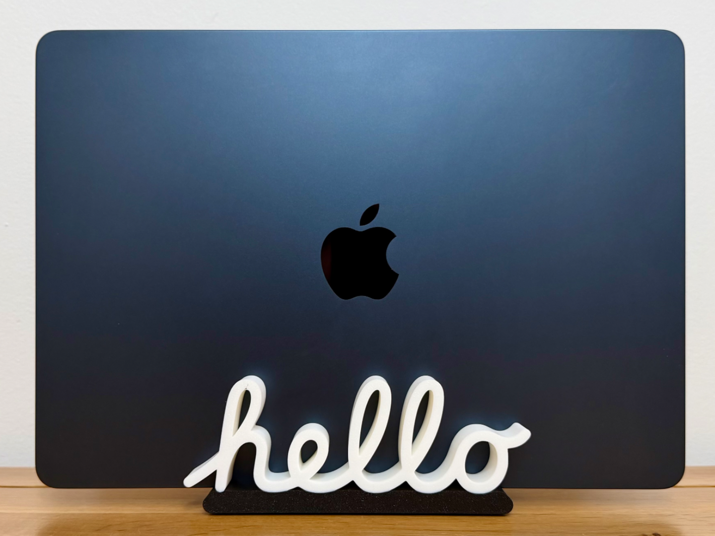Classic Apple hello script MacBook / laptop stand
