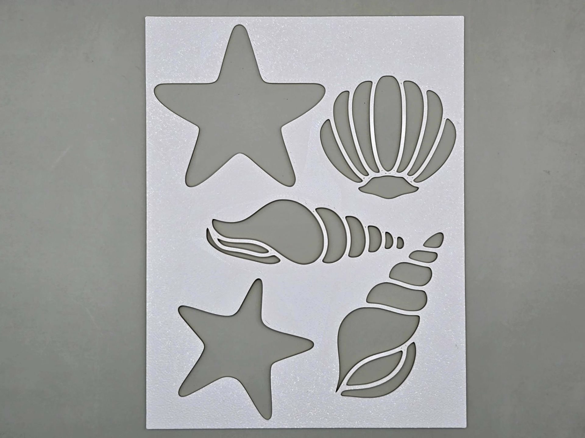 Seashell Stencil Template Marine Sea Summer Beach