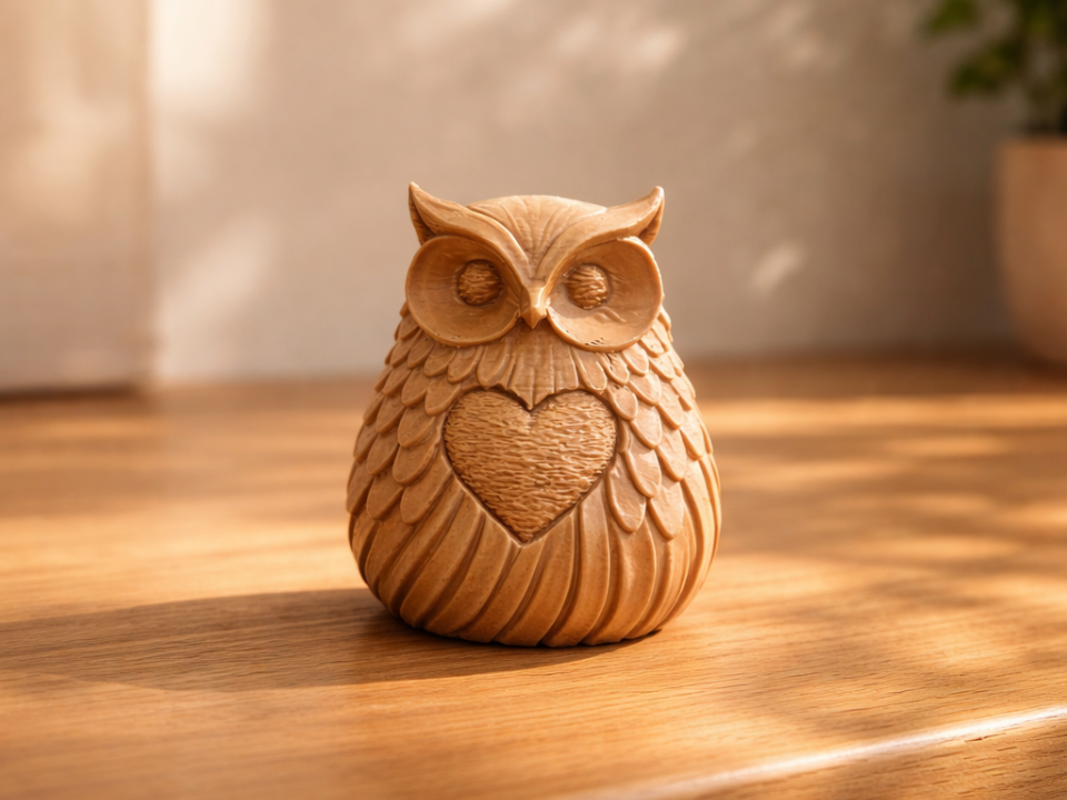 Decorative Owl – Minimal & Heart Version