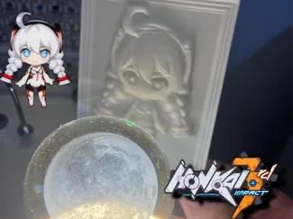 Kiana Kaslana Chibi 3D Framed Artwork