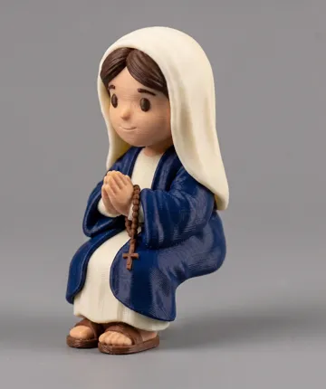 Estante o repisa: Mini Virgin Mary – Sitting on Monitor or Shelf — vista de referencia 3
