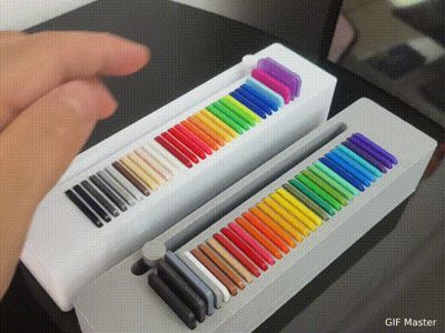 Bambu Filament Swatch Organizer and Display Case for A1 mini 