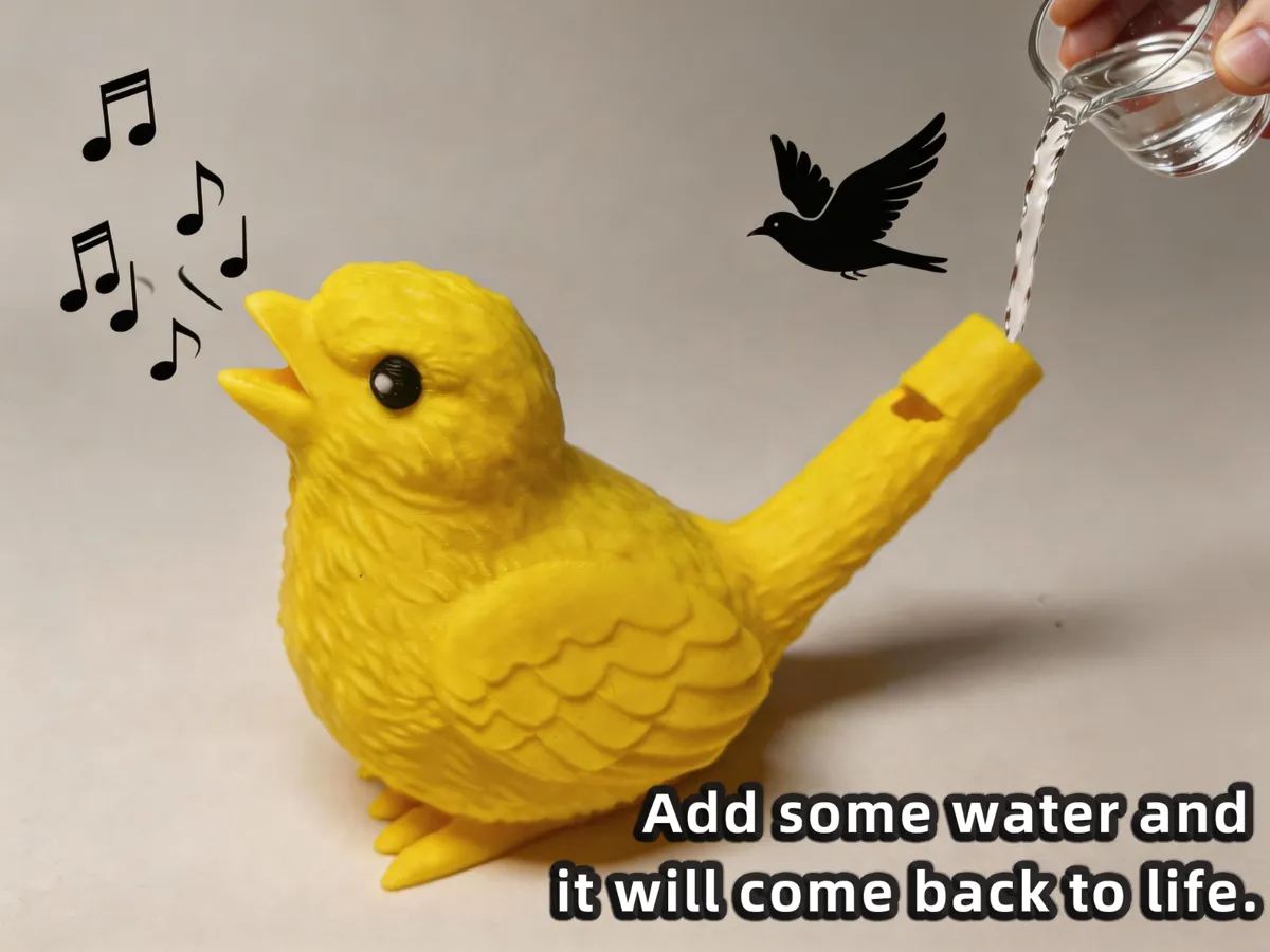 Các loại đồ chơi in 3d trẻ em phổ biến năm 2026 Bird Whistle còi chim in 3D thổi nước tiếng chim hót đồ chơi tương tác trẻ em