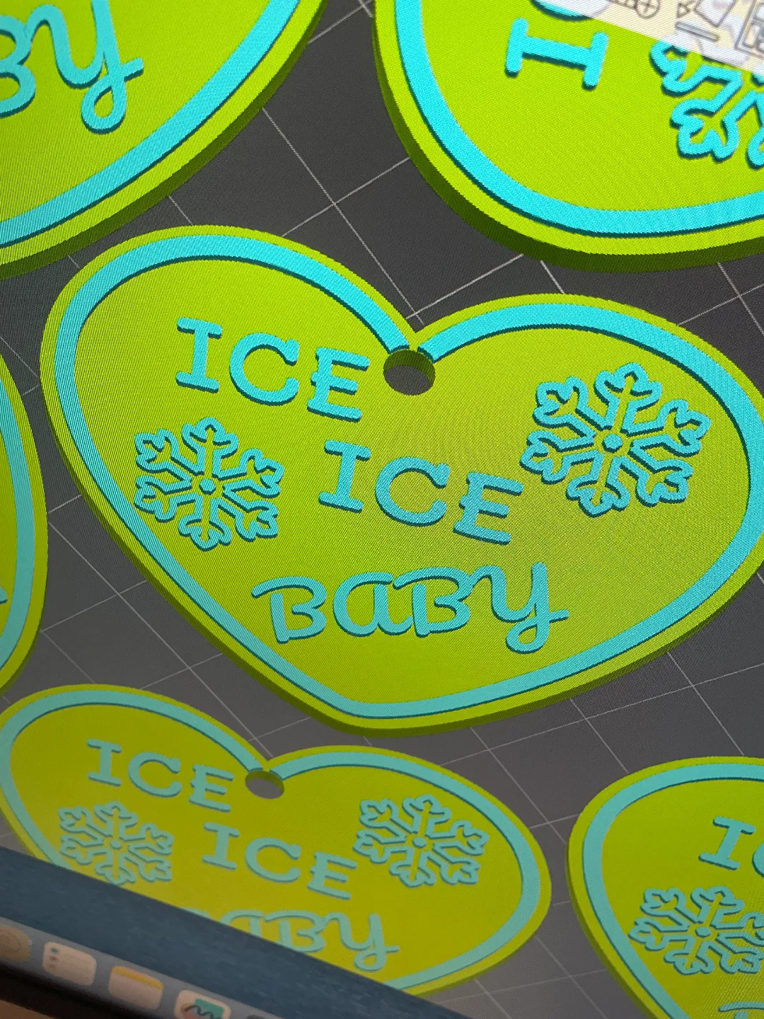 Ice Ice Baby Keychain/ Earring view 2