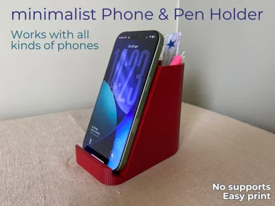 Minimal Desk Dock – Phone & Pen Holder
