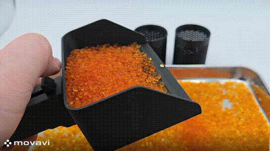 Silica Scoop with Spring-loaded Dump