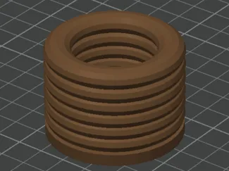 Small wavy plant pot