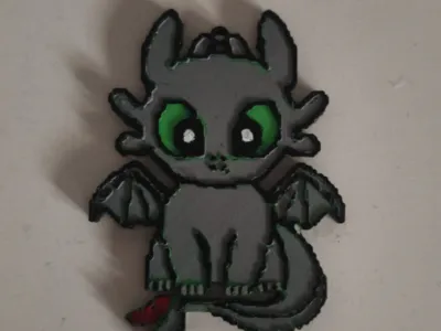 Toothless Keychain from How to Train Your Dragon