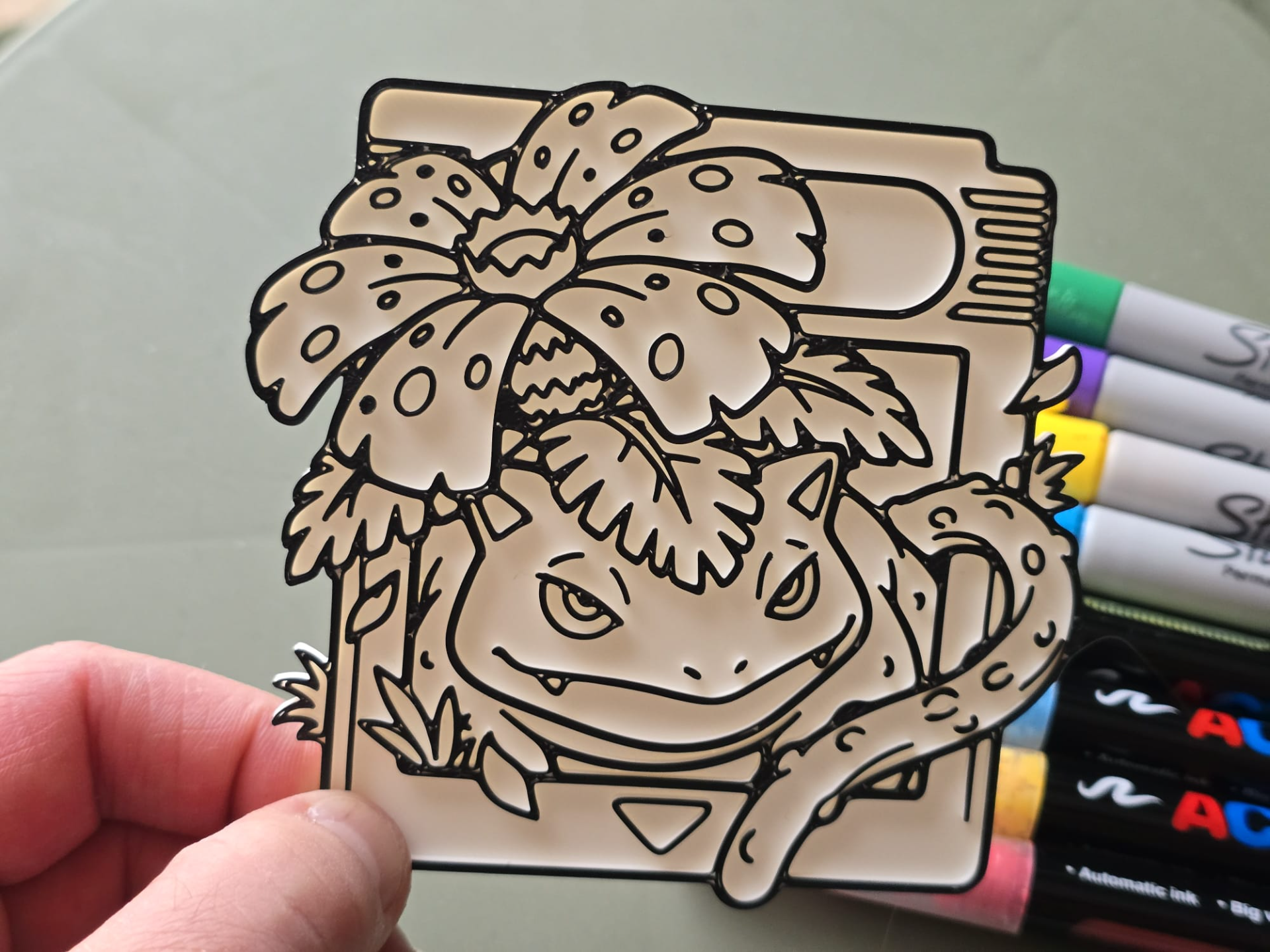 Venusaur Game Cartridge Coloring DIY
