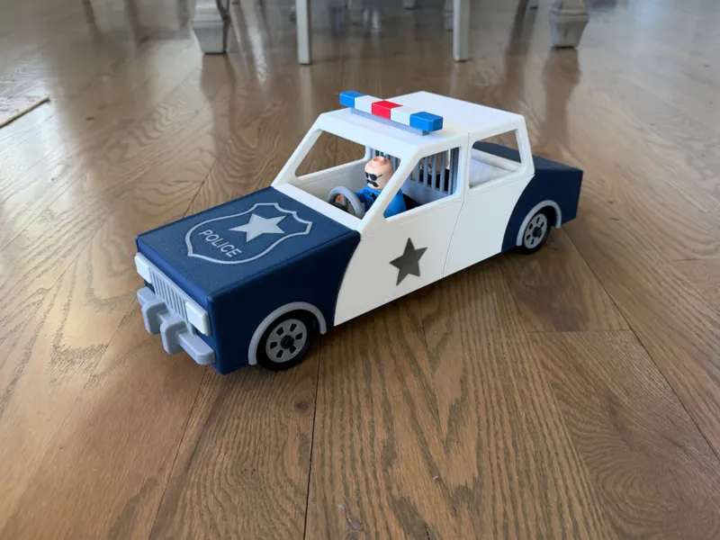 Brickman Compatible Toy Police Car