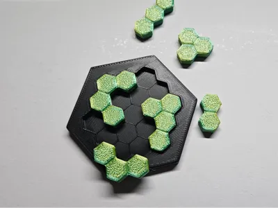 Hex puzzle 3x3 - lvl easy