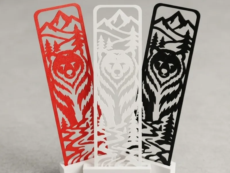 Grizzly Bear Cutout Bookmark | Fast Single-Color