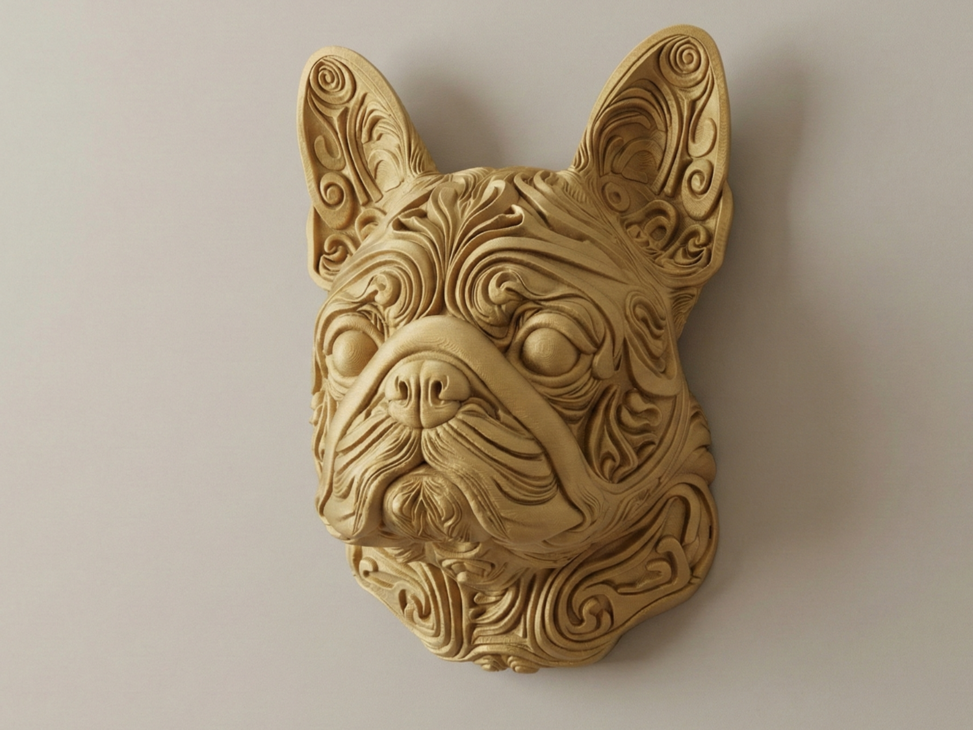 Bulldog francés, arte de pared