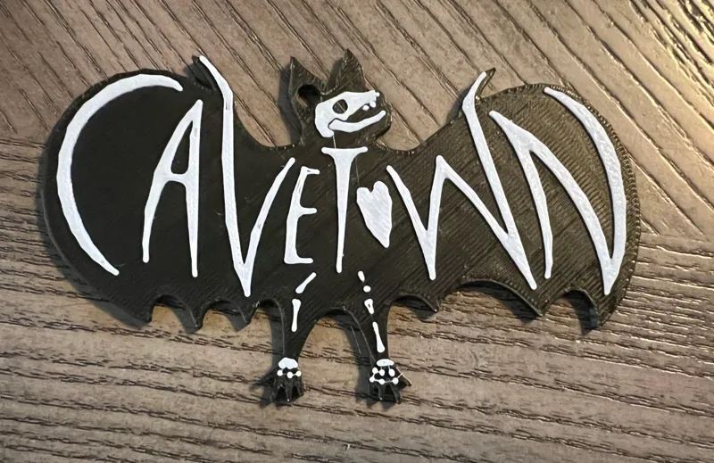 Cavetown Logo Inspired Bat Keychain