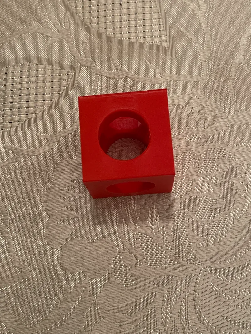 test cube with holes