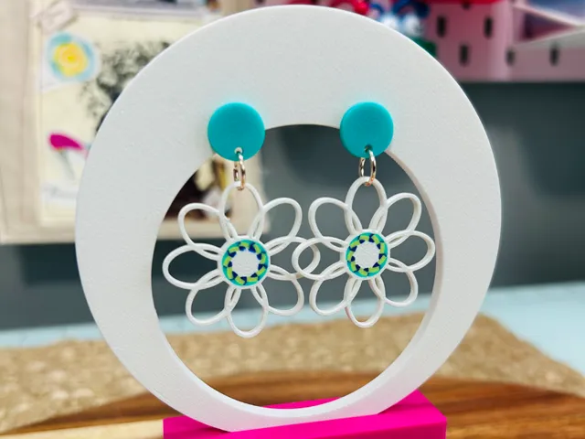Colorful Daisy Earrings
