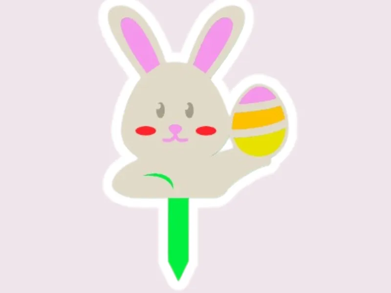 Easter stick Bunny with egg