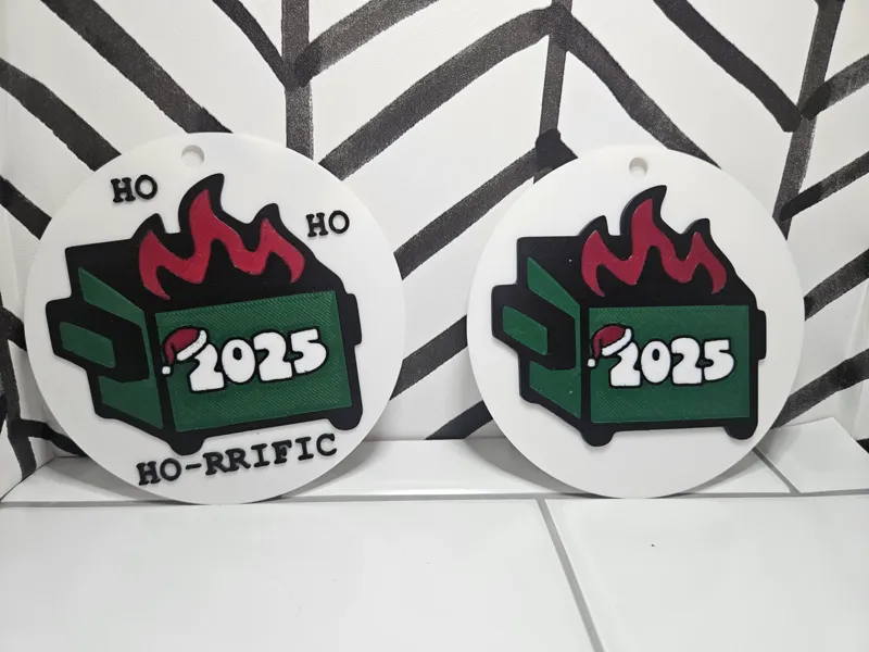 Dumpster Fire Ornament 2025
