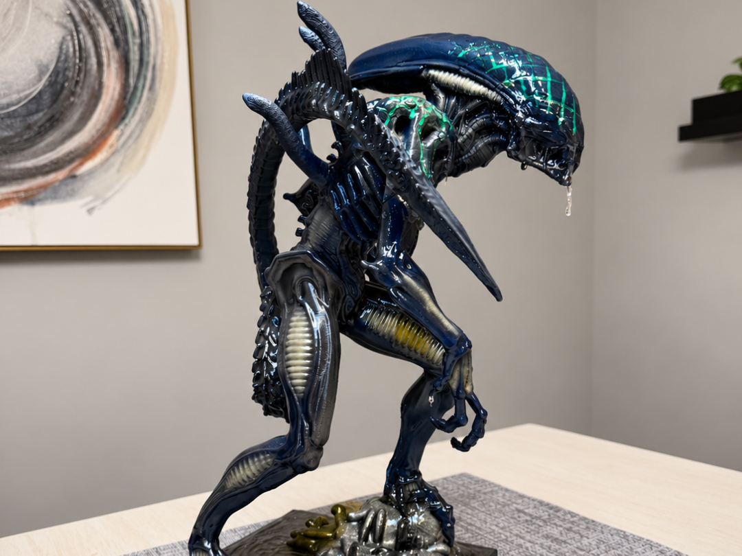 Battle-scarred Xenomorph Drone- Acid Burns Statue - 1