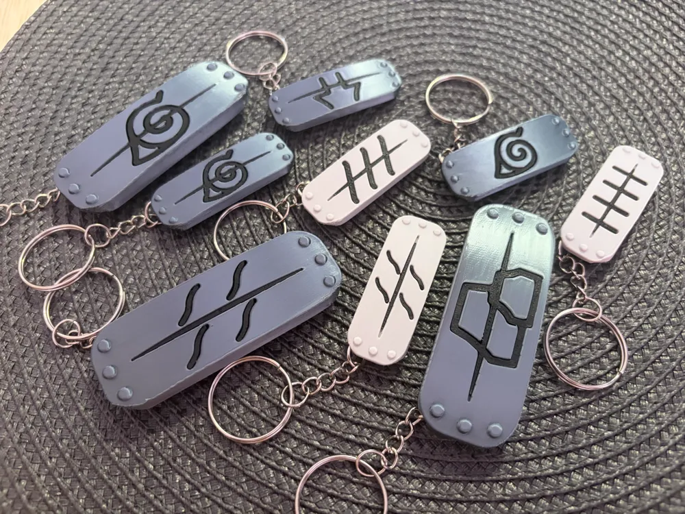 Llavero: Naruto Headbands Keychains - Multipart / no AMS. Referencia del modelo original.