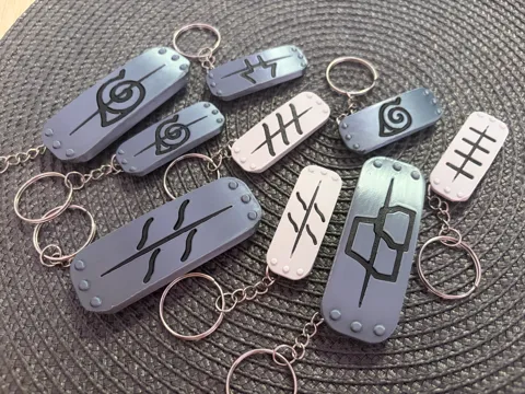 Llavero: Naruto Headbands Keychains - Multipart / no AMS — referencia de MakerWorld