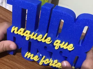 Letreiro Tudo posso naquele que me fortalece