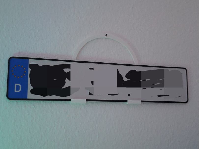 Nummern Schild Halter für die Wand