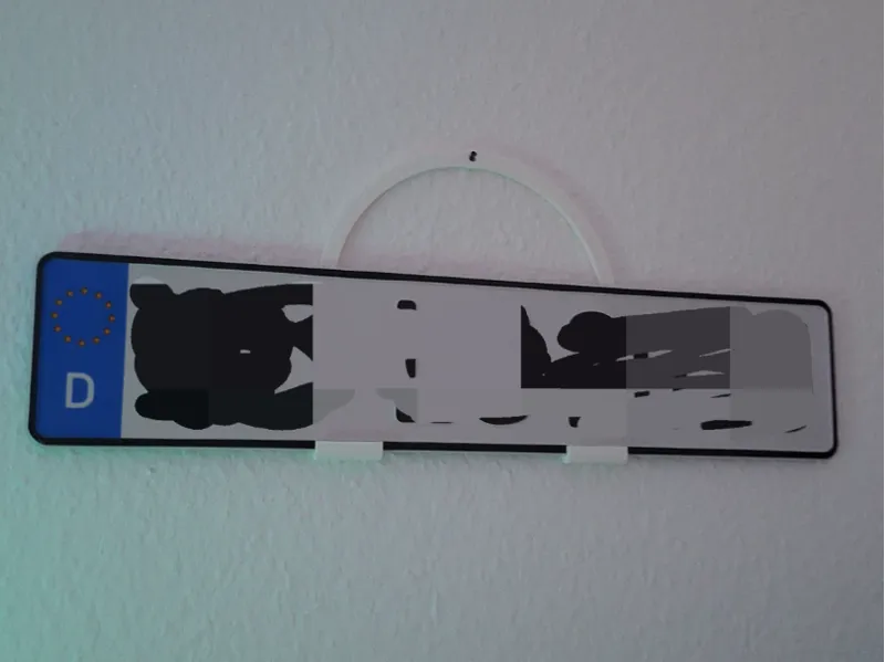 Nummern Schild Halter für die Wand