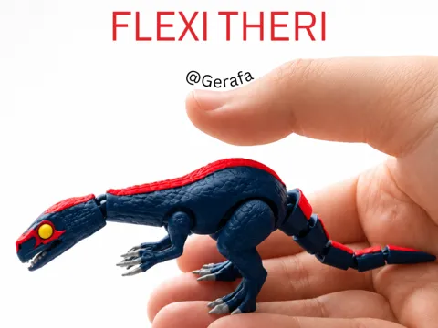 Figura decorativa: Theri the Articulated Therizinosaurus — referencia de MakerWorld