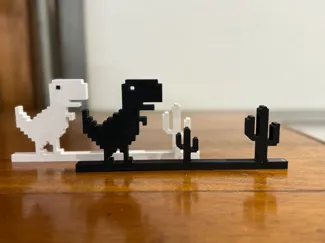 Pixel Dino Desert Scene 