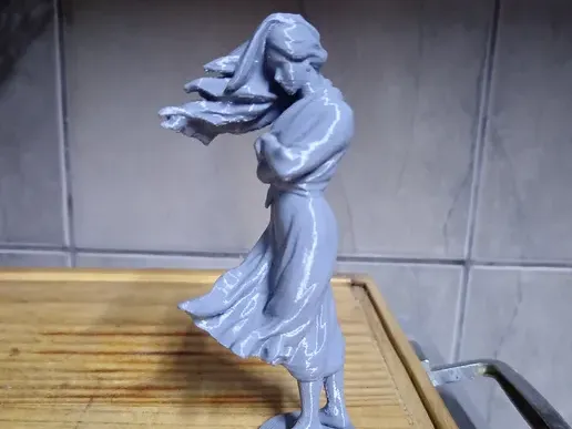 Woman in the wind 