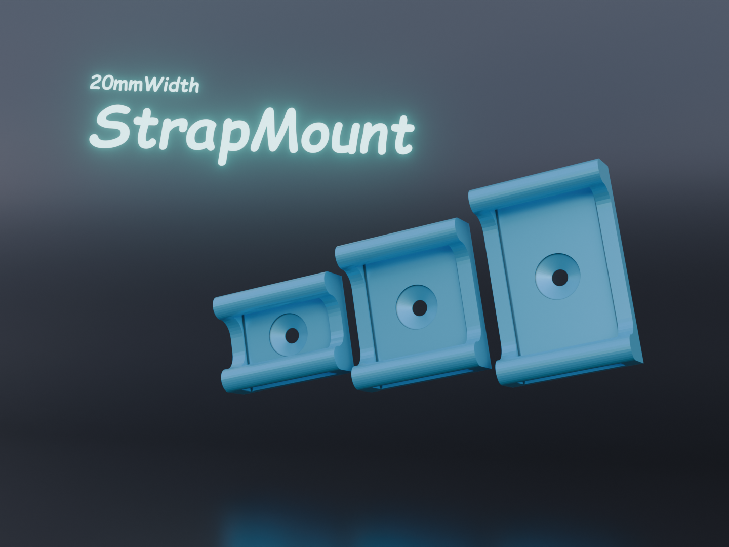 Velcro Strap Mount 20mm Width (3 Sizes)