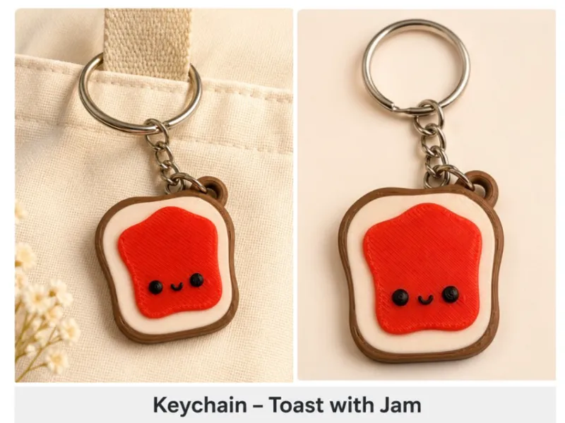 Keychain- Toast with jam