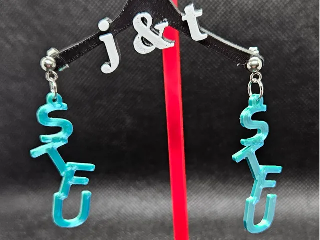 Shut the F*** up - earrings STFU