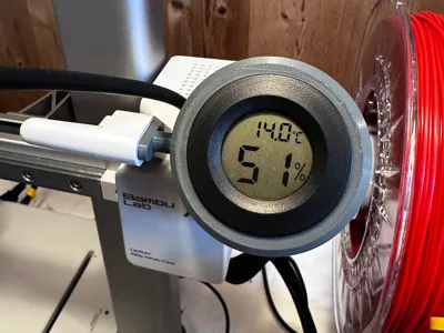 Hygrometer/Thermometer Holder for Bambu Lab A1
