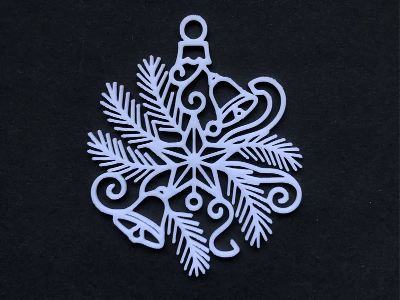 Detailed Flat Christmas Tree Ornament