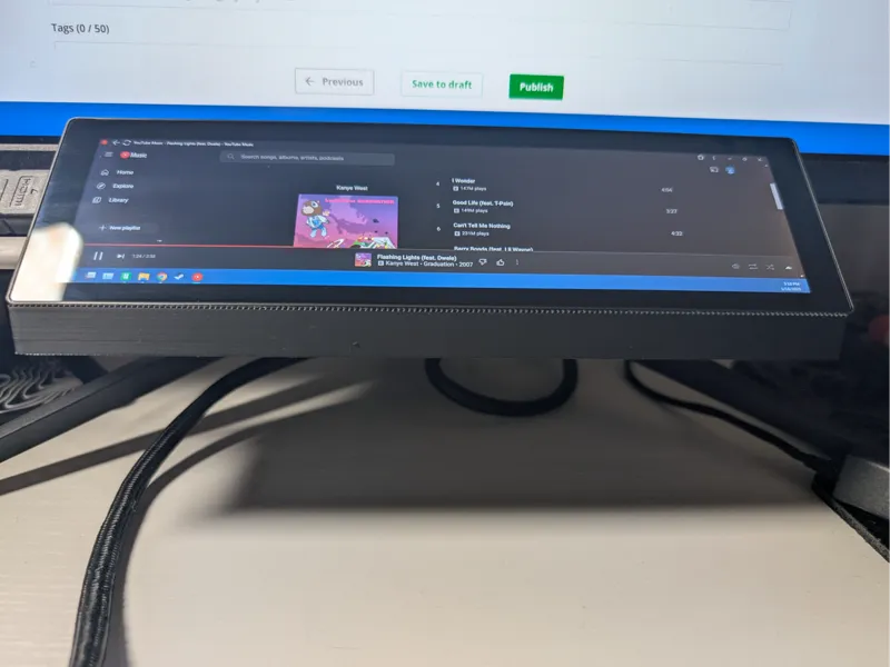 Mini monitor under mount