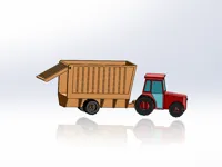 Remorque à ridelles pour tracteur jouet — photo 2