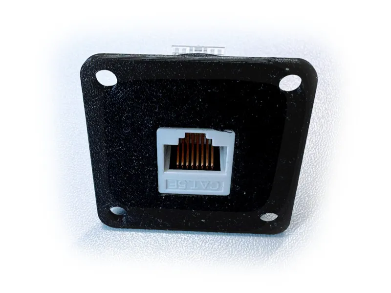 Panel adapter for RJ45 keystone